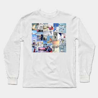 ski aesthetic collage Long Sleeve T-Shirt